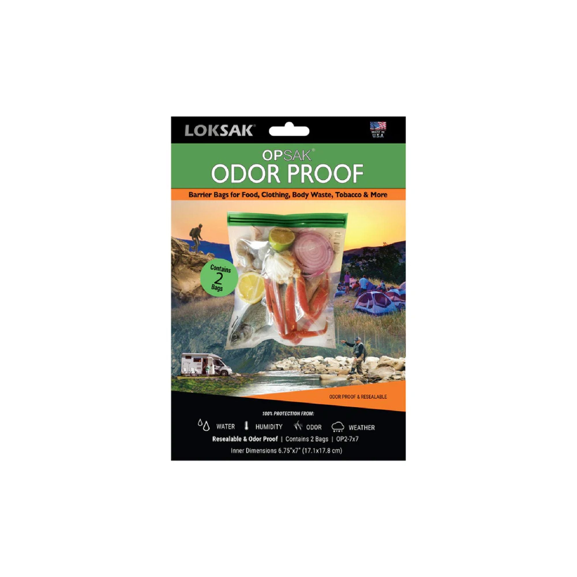 LOKSAK OPSAK Odor-Proof Barrier Bags - 2 Pack