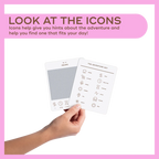 Michigan Adventure Bucket List by Reach International Outfitters, showing adventure icons and text against a pink background.
