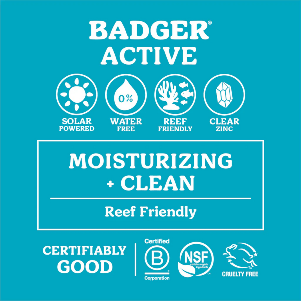 Badger Clear Zinc Sunscreen Cream SPF 30 2.9 oz. - FERAL