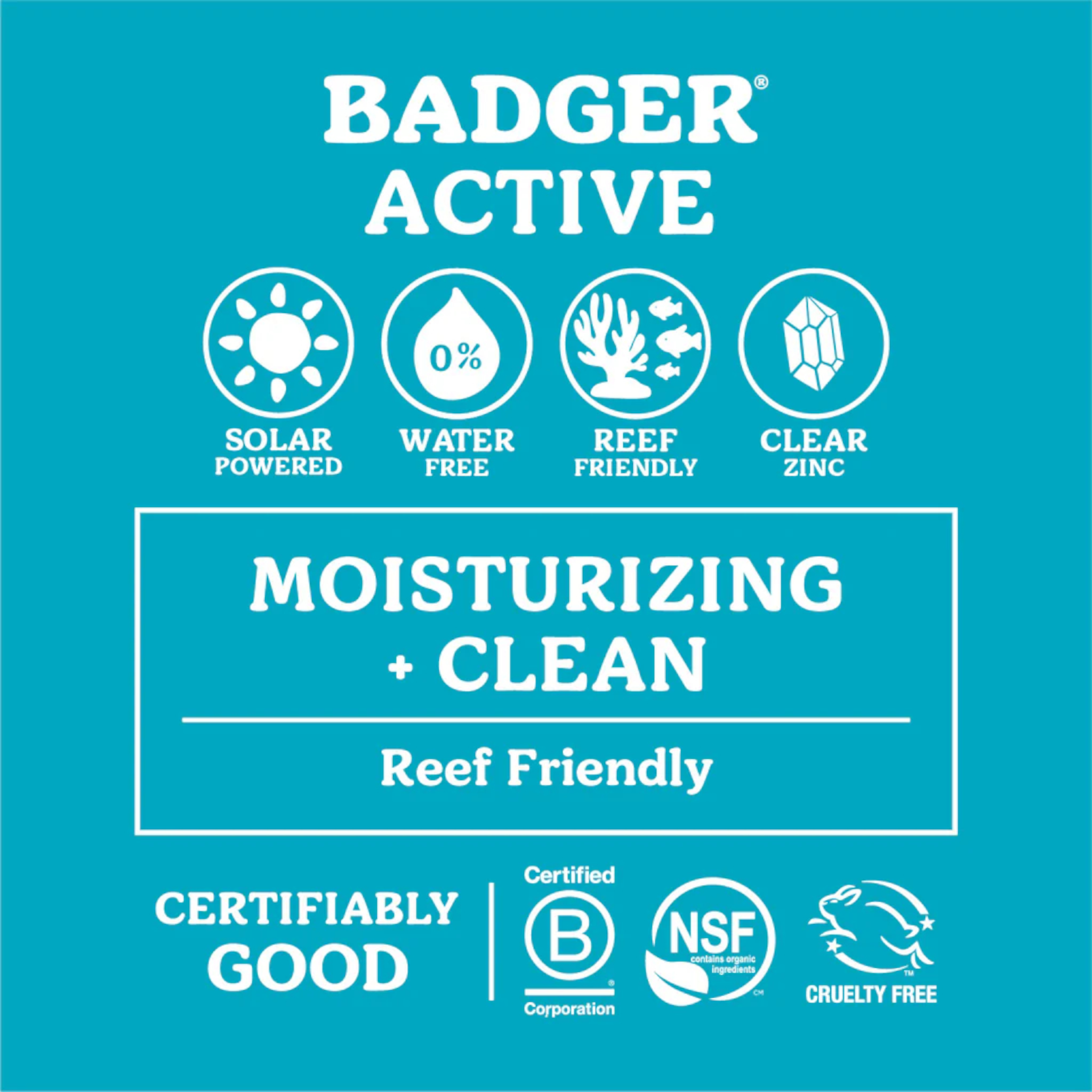 Badger Clear Zinc Sunscreen Cream SPF 30 2.9 oz. - FERAL