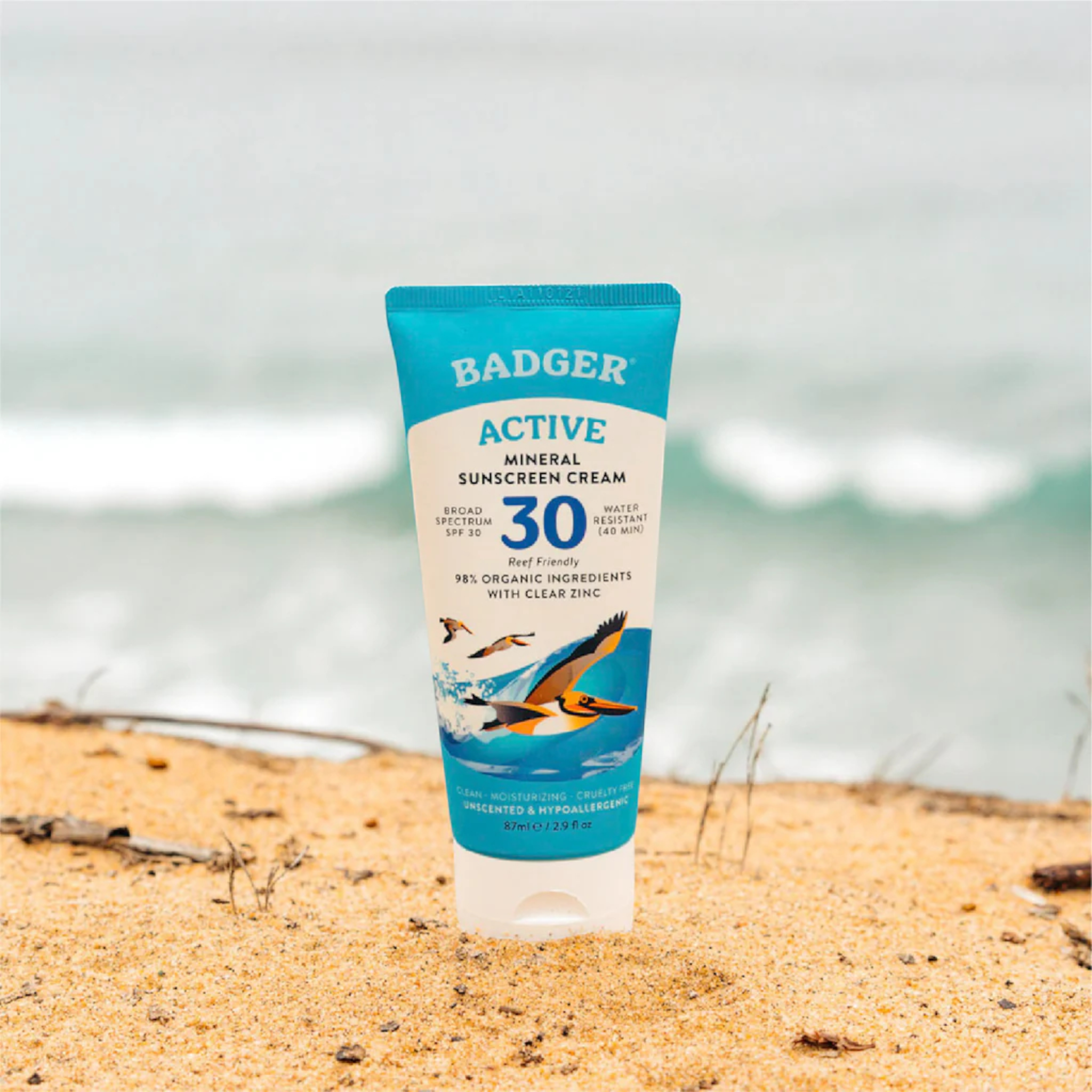 Badger Clear Zinc Sunscreen Cream SPF 30 2.9 oz. - FERAL