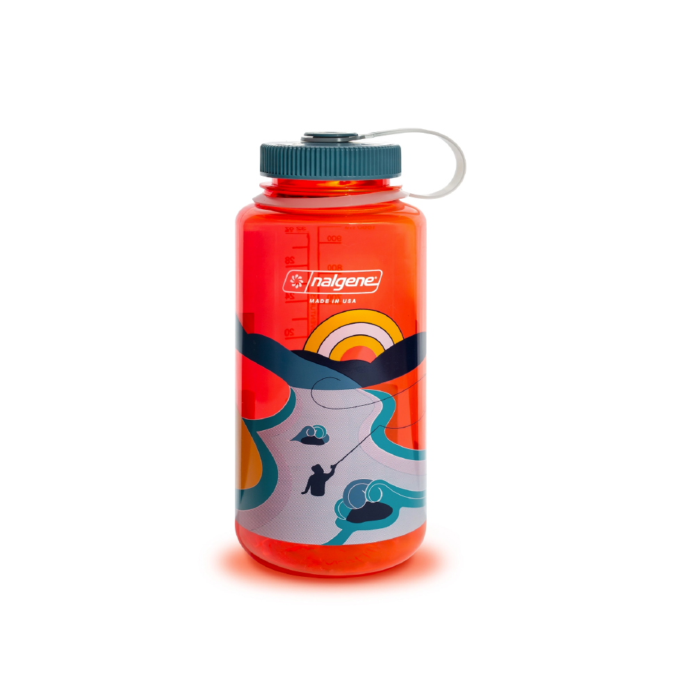 Nalgene Retro Print 32 oz Wide Mouth Water Bottle