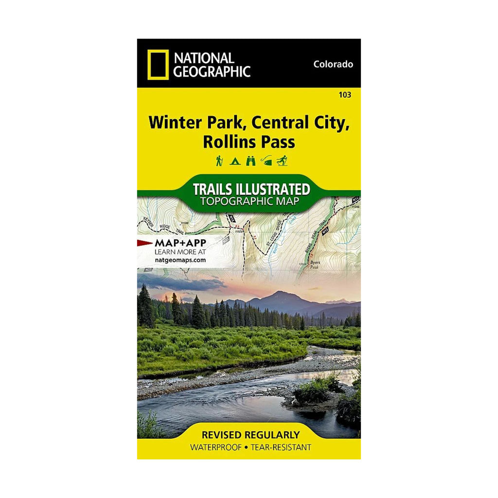 National Geographic 103: Winter Park | Central City | Rollins Pass Map