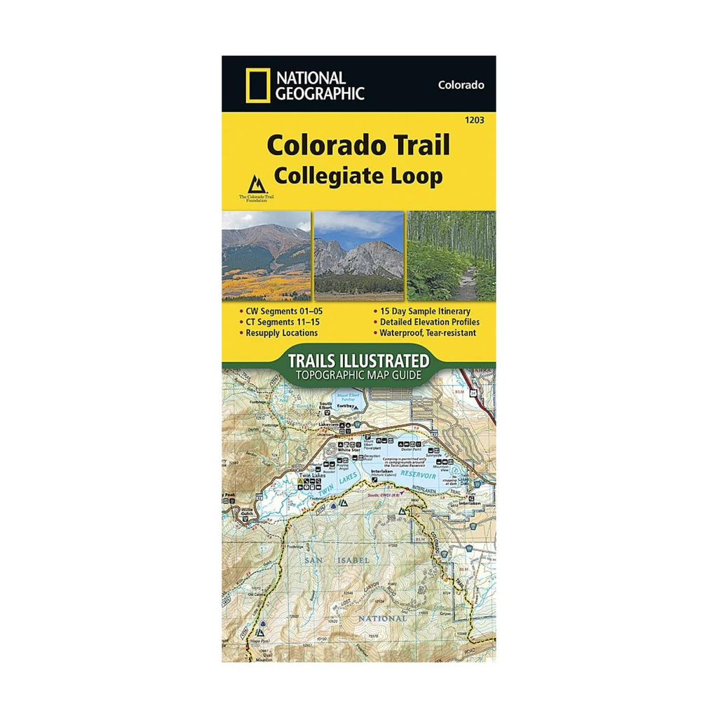 National Geographic 1203: Colorado Trail Collegiate Loop Map