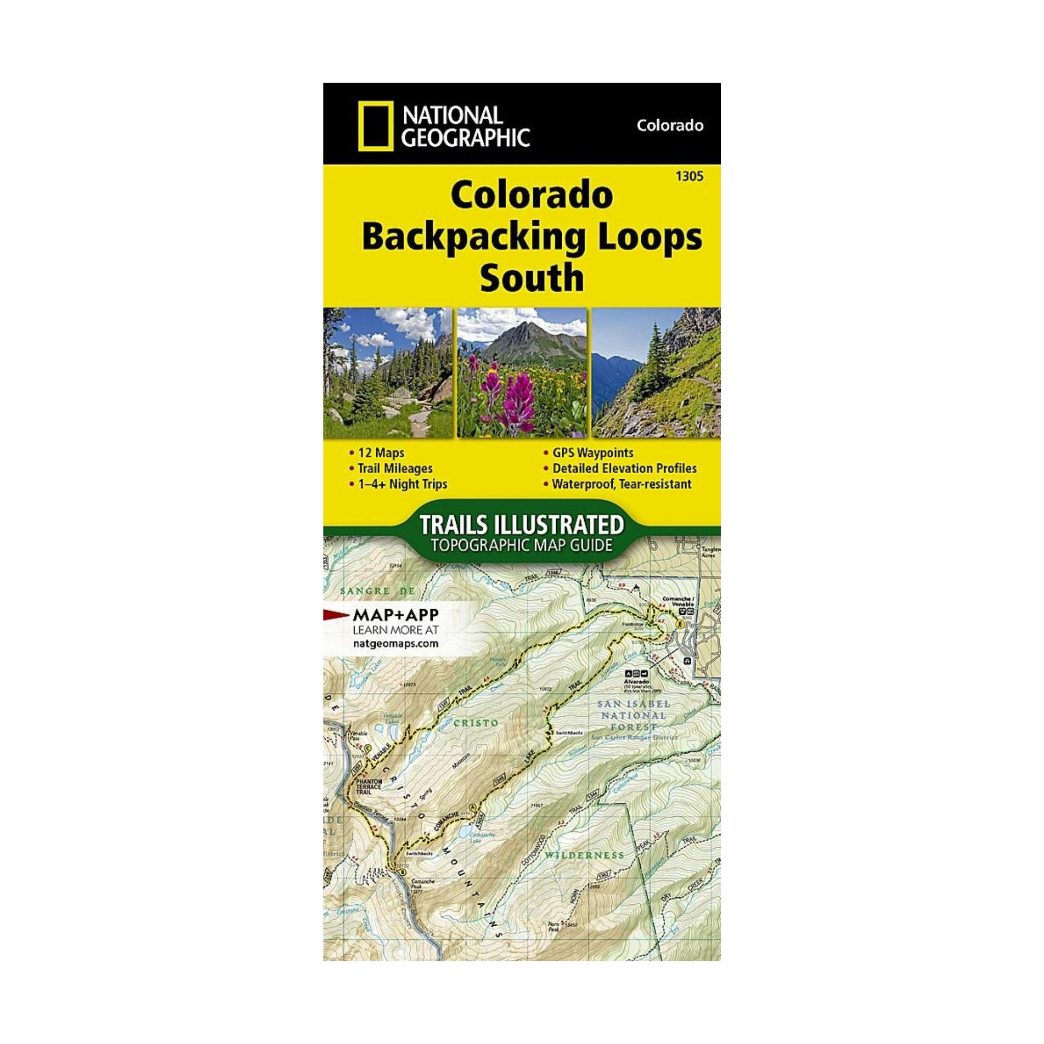 National Geographic 1305: Colorado Backpacking Loops South