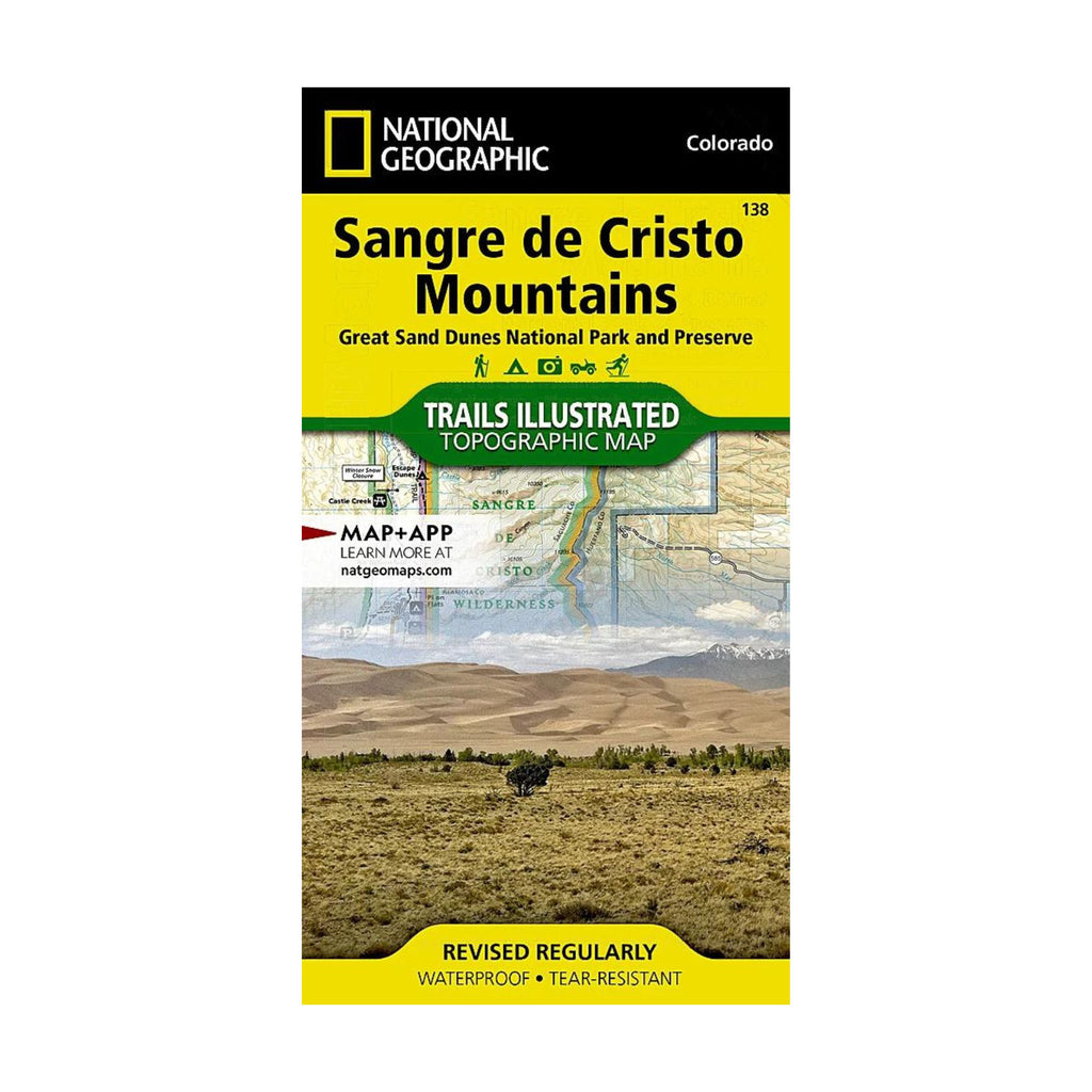 National Geographic 138: Sangre De Cristo Mountains Map