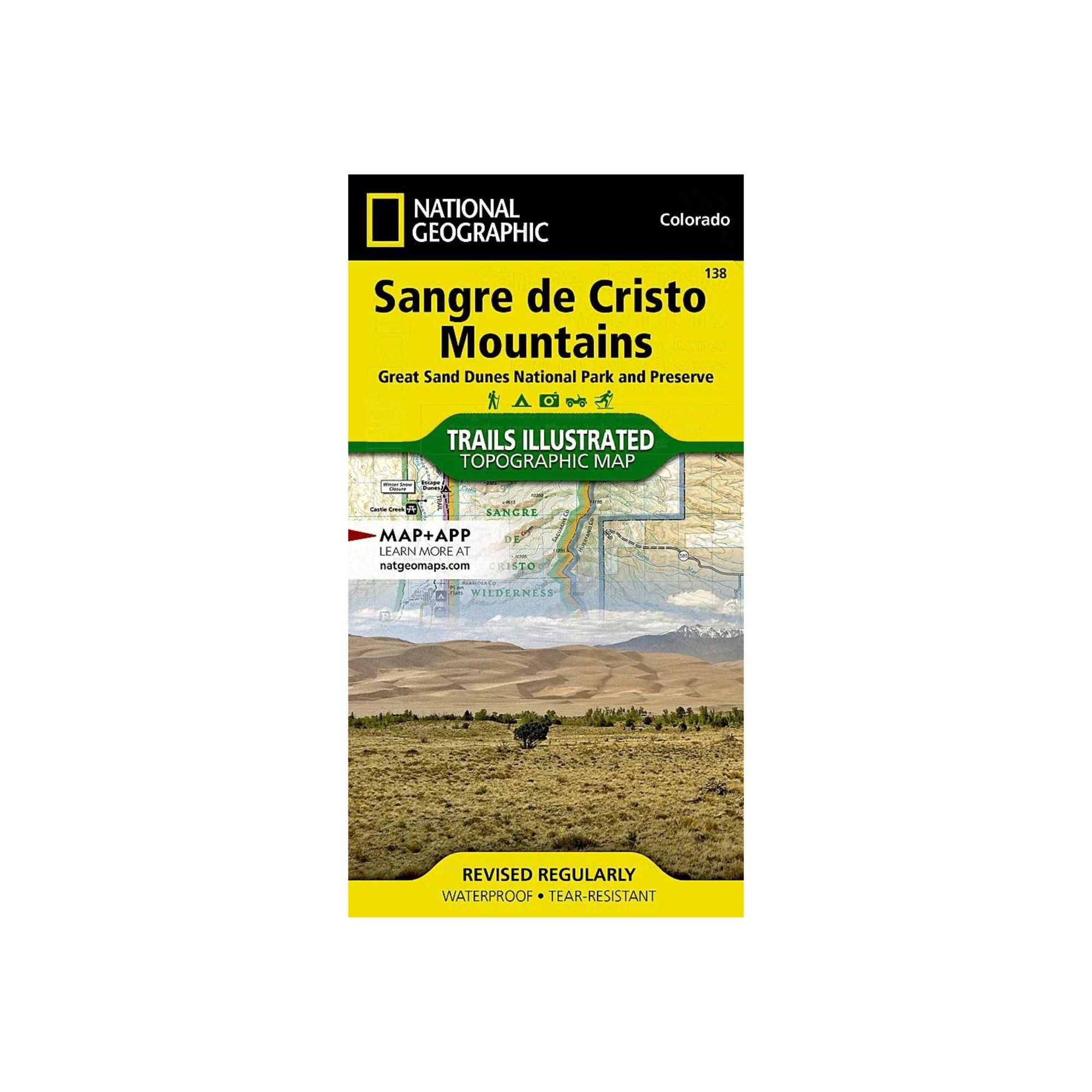National Geographic 138: Sangre De Cristo Mountains Map