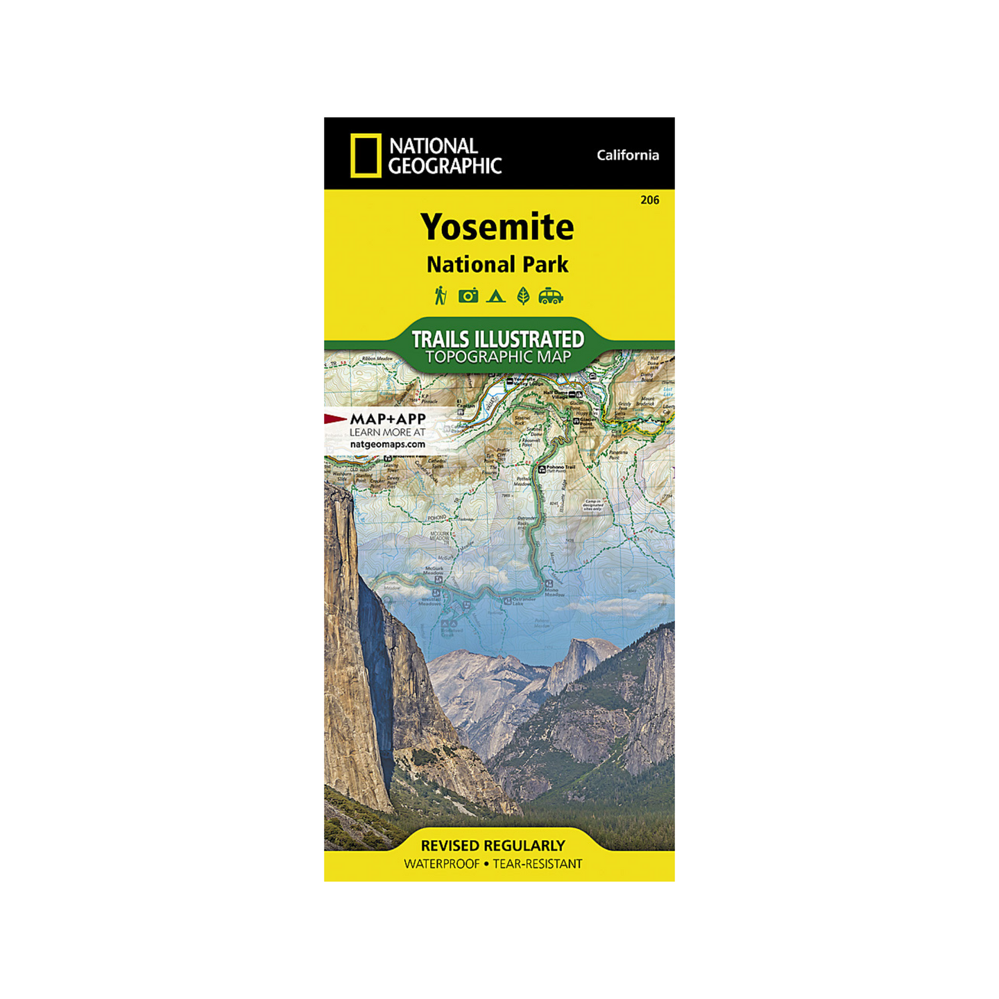 National Geographic 206: Yosemite National Park Map - FERAL