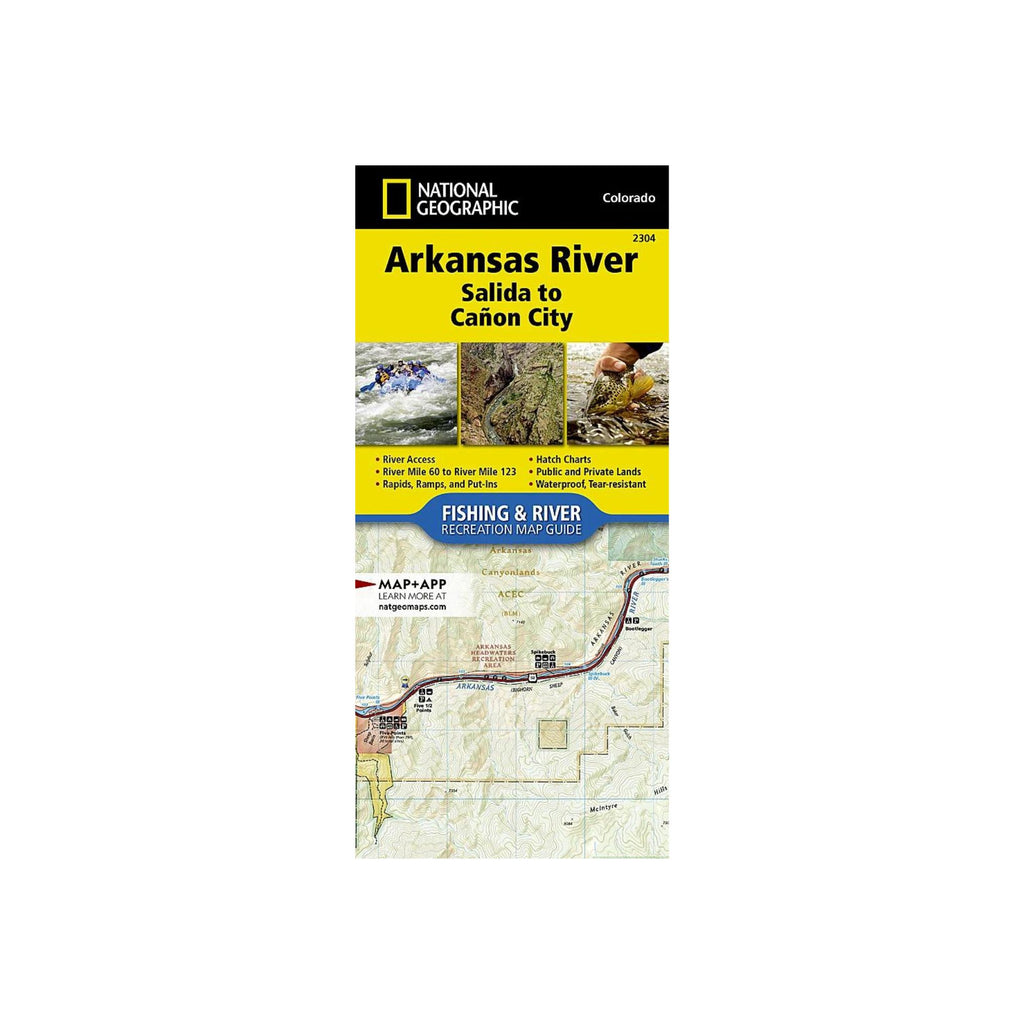 National Geographic 2304: Arkansas River Salida to Canon City Map