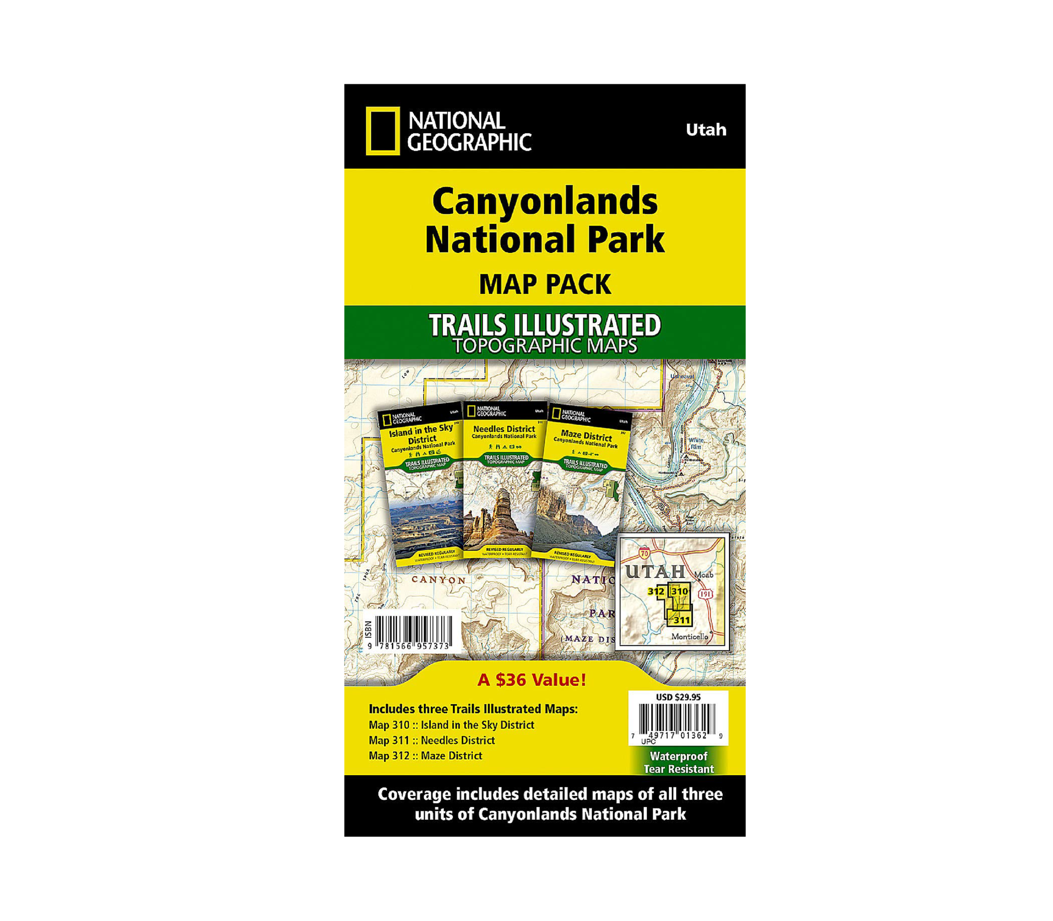 National Geographic Canyonlands National Park Map Pack Bundle FERAL