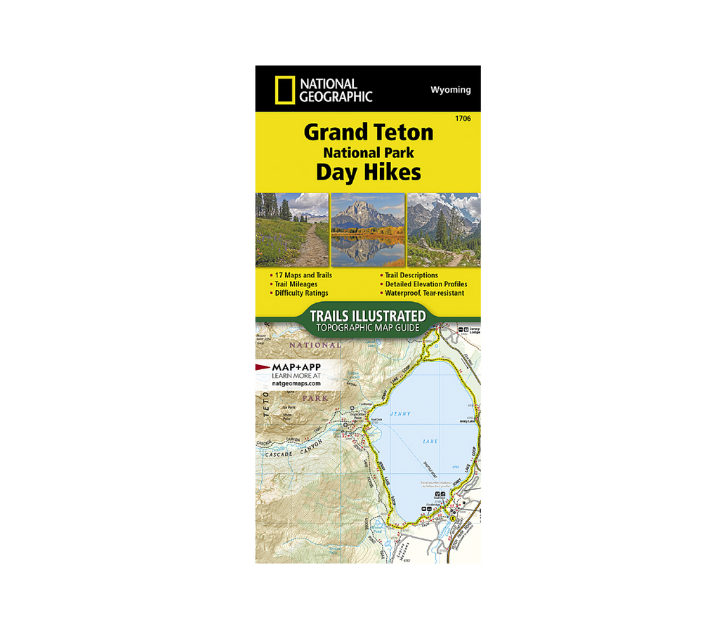 National Geographic Grand Teton National Park Day Hikes Map - FERAL