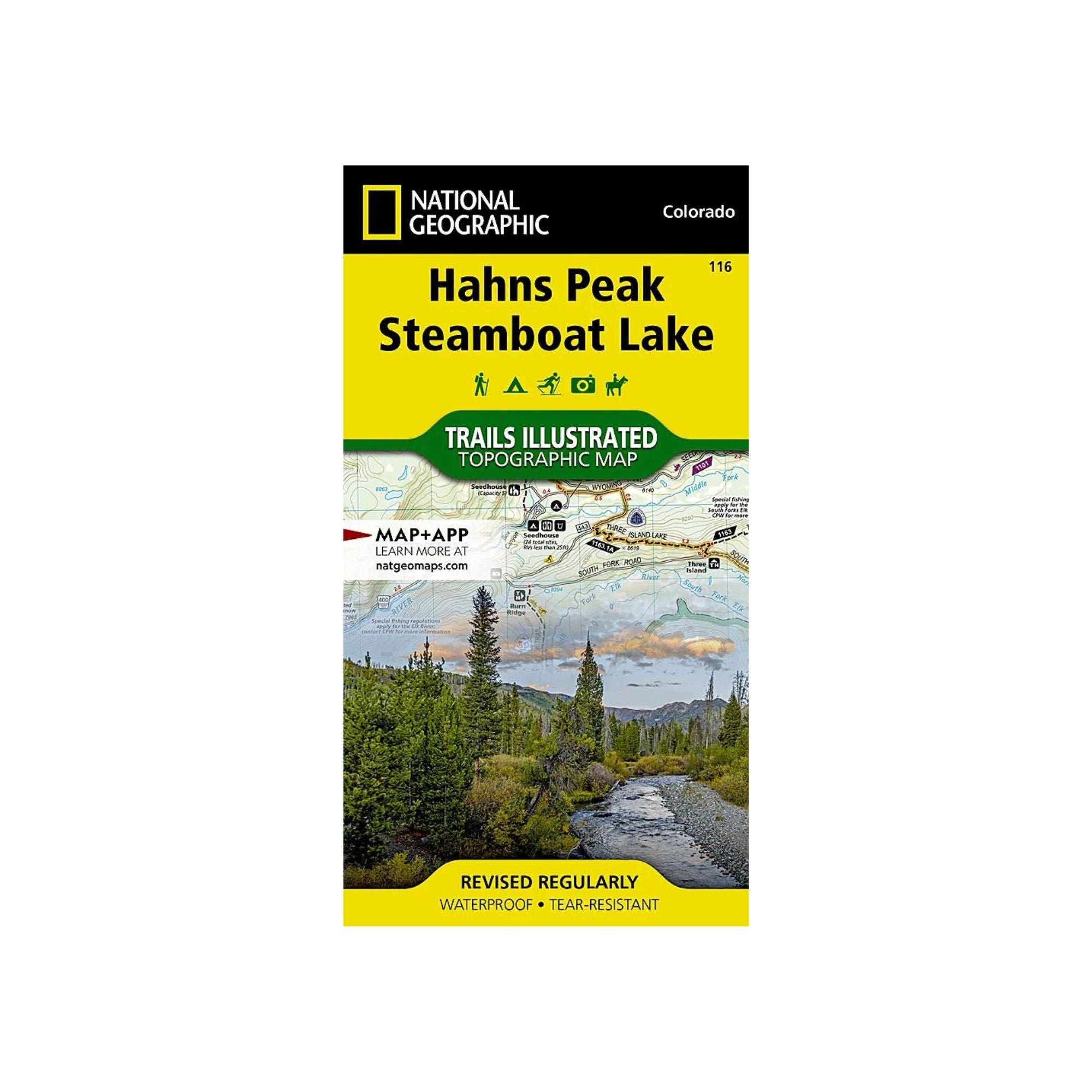 National Geographic 116: Hahns Peak | Steamboat Lake Map