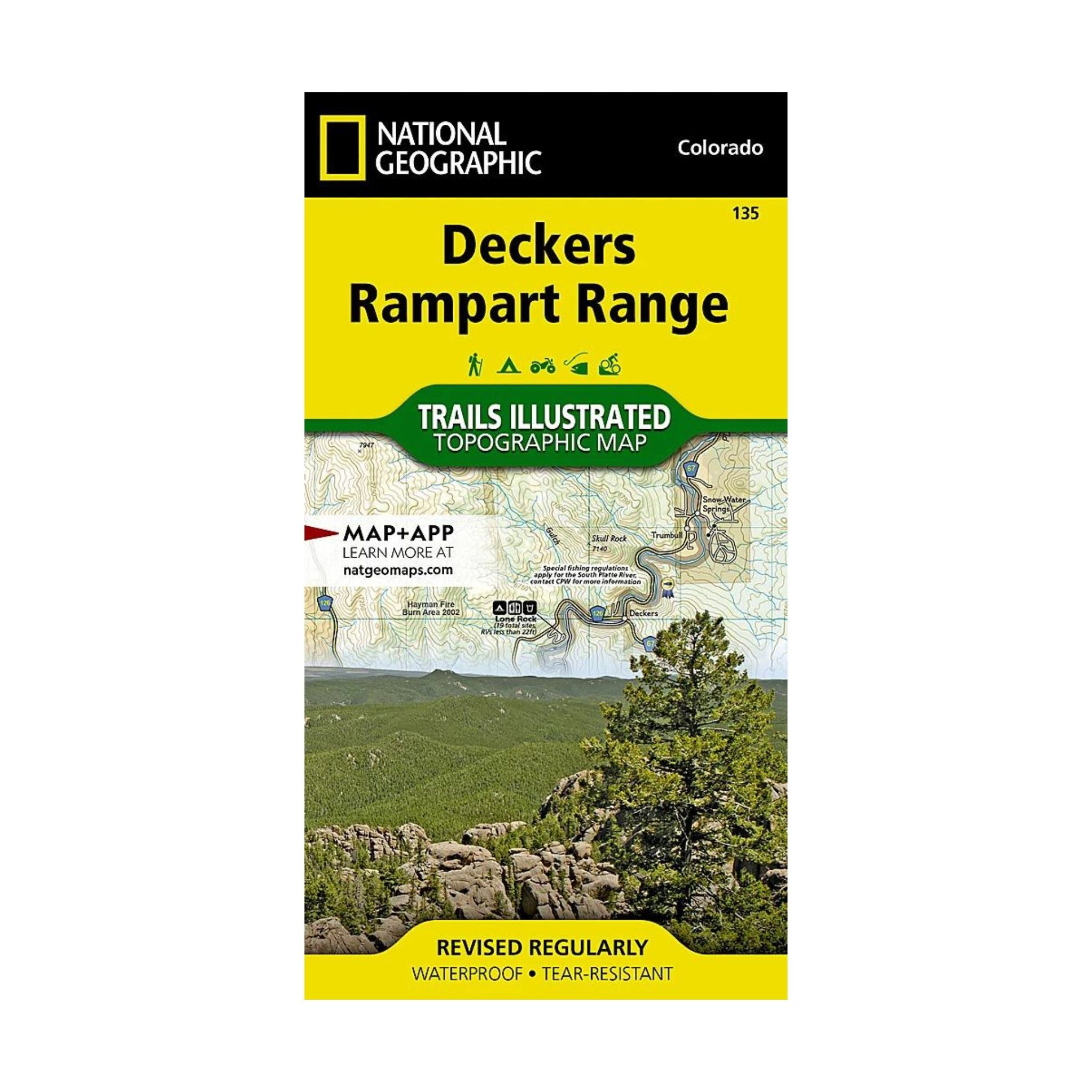 National Geographic 135: Deckers | Rampart Range Map