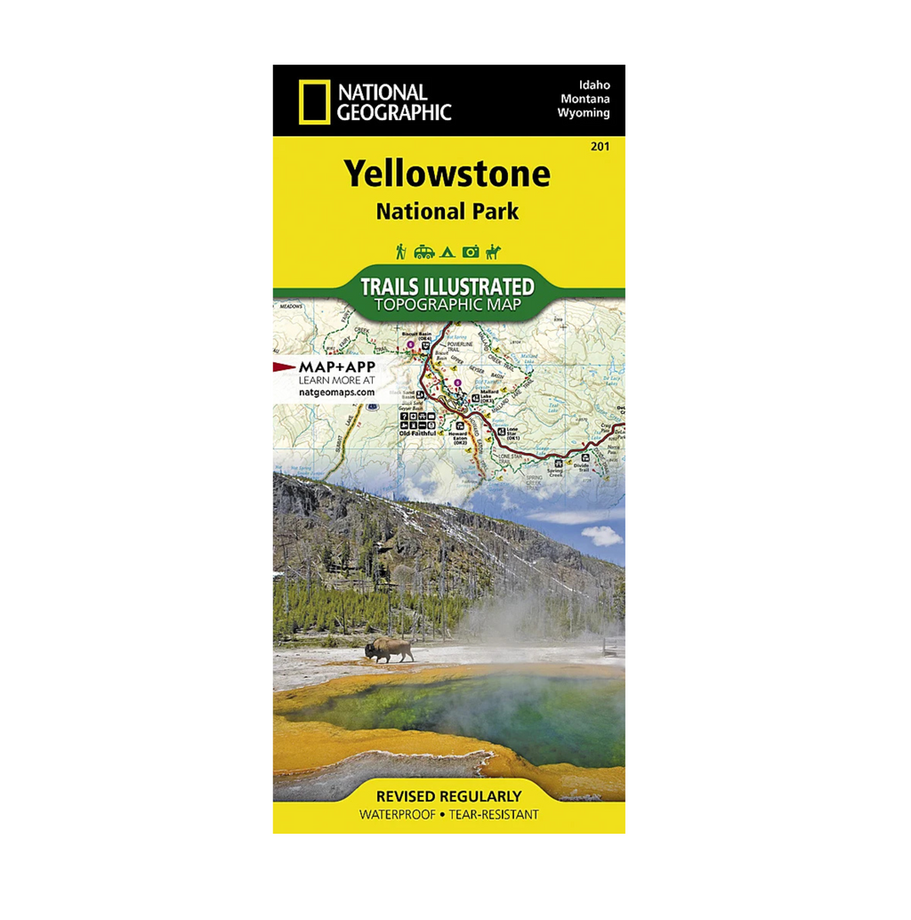 National Geographic 201: Yellowstone National Park Map