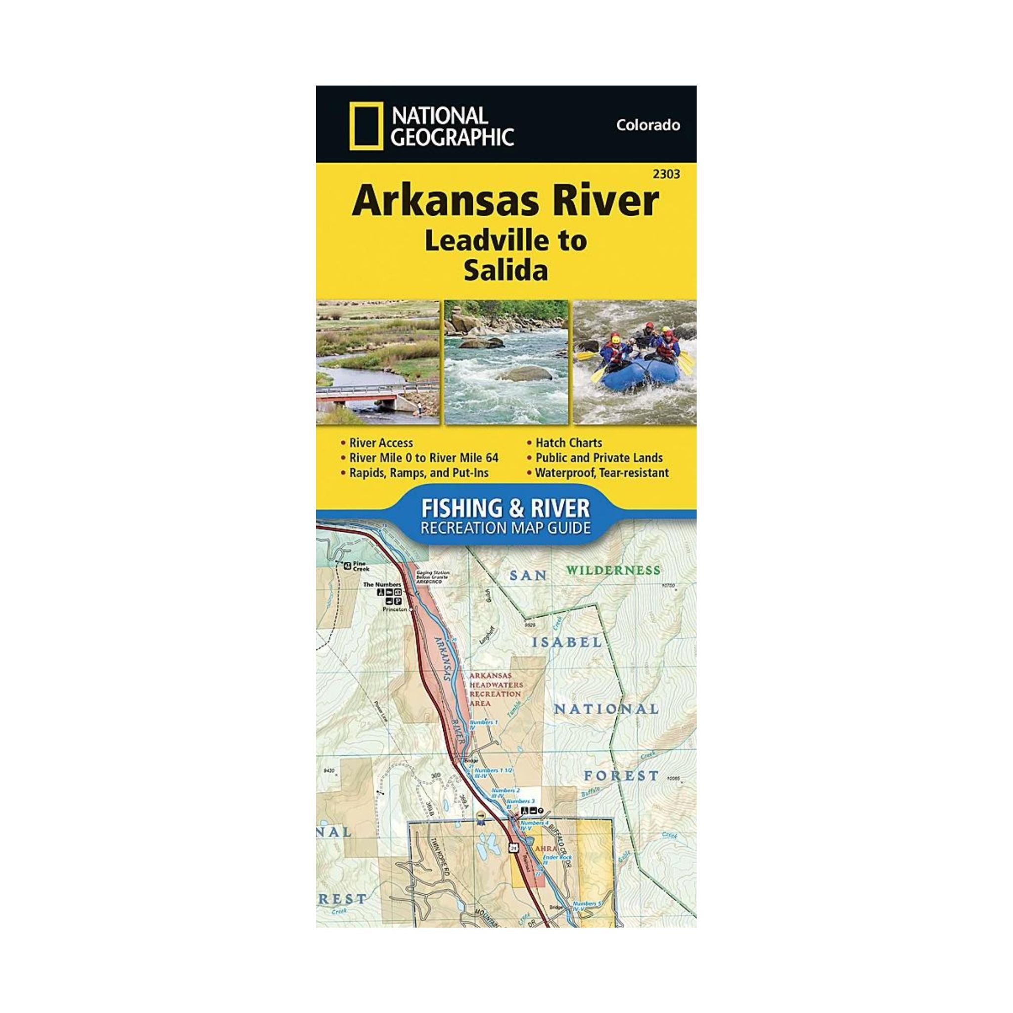 National Geographic 2303: Arkansas River Leadville to Salida Map