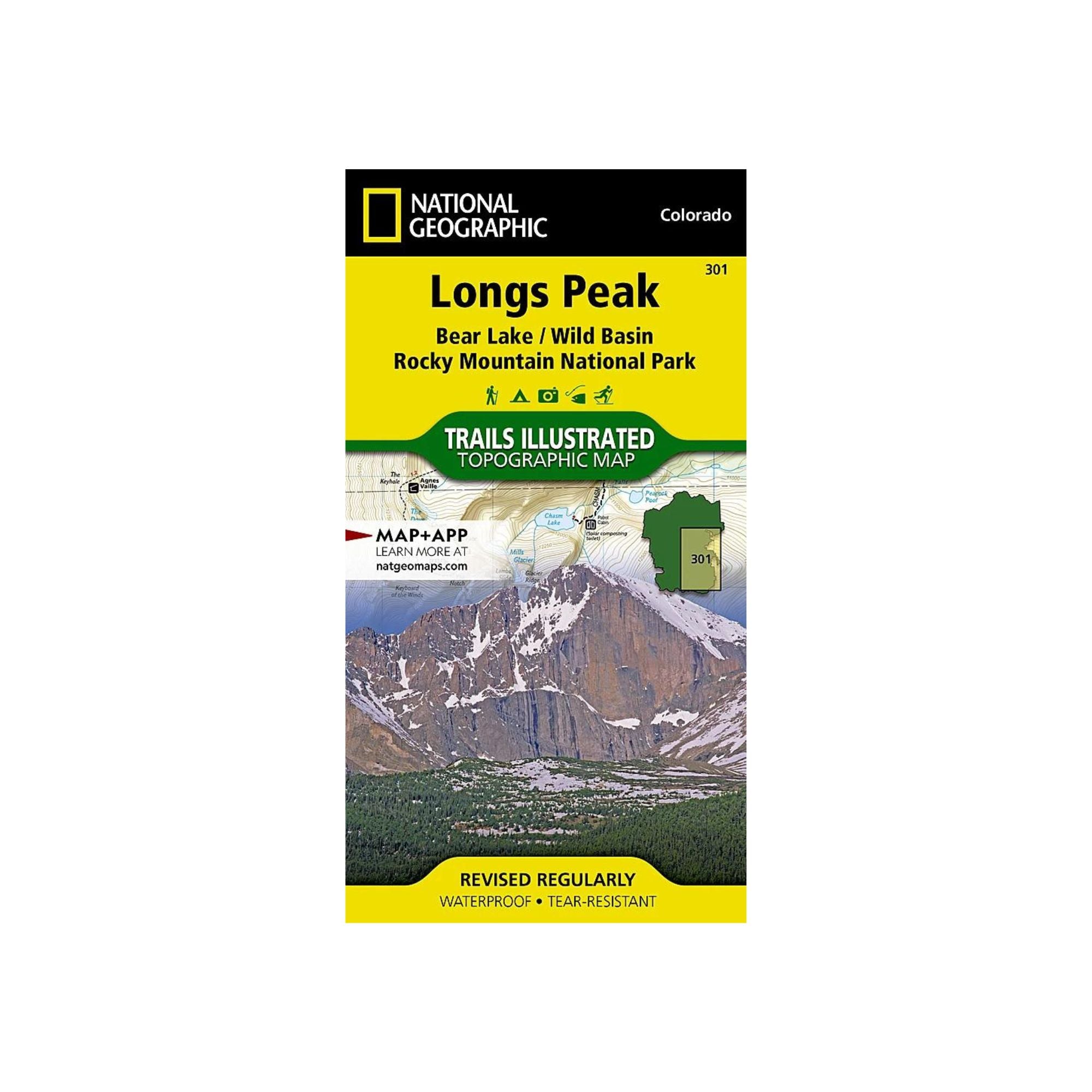 National Geographic 301 : Longs Peak Map