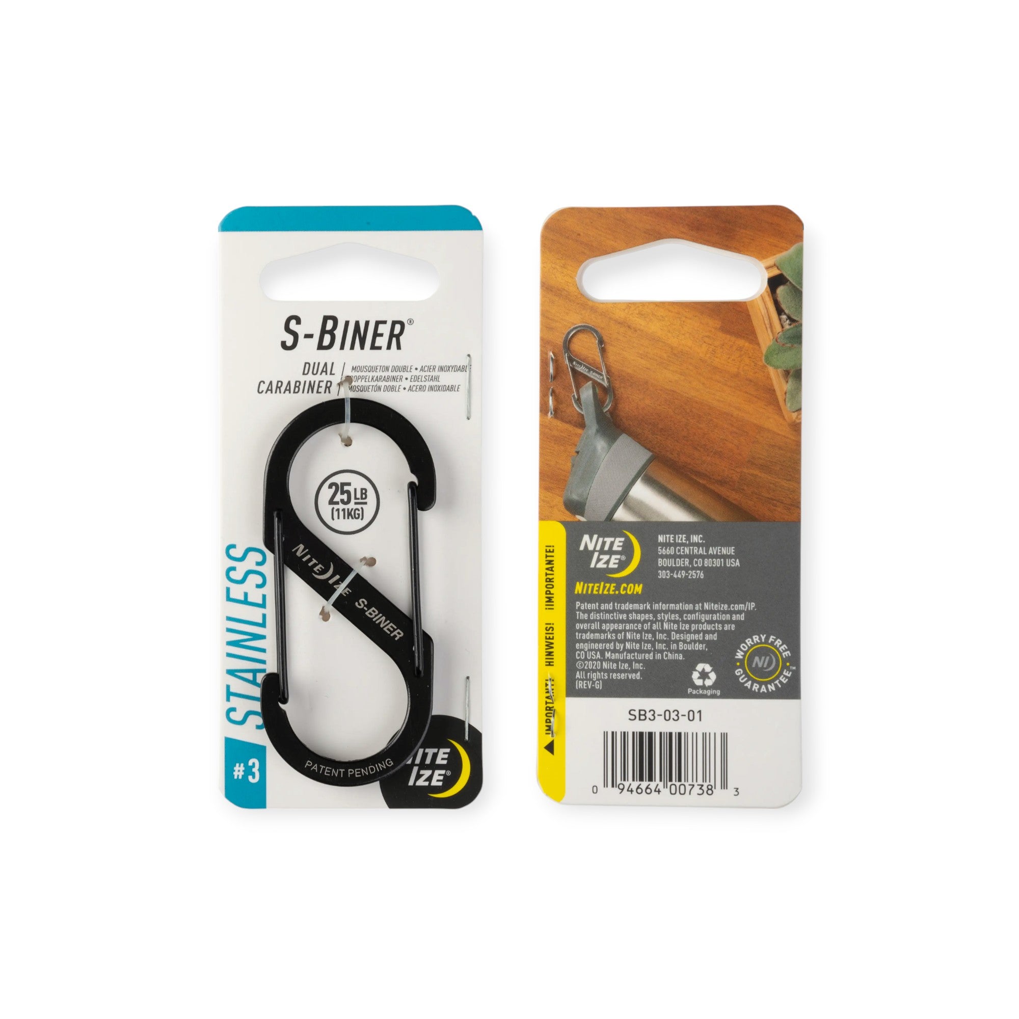 Nite Ize S-Biner Stainless Steel Dual Carabiner #3 - FERAL