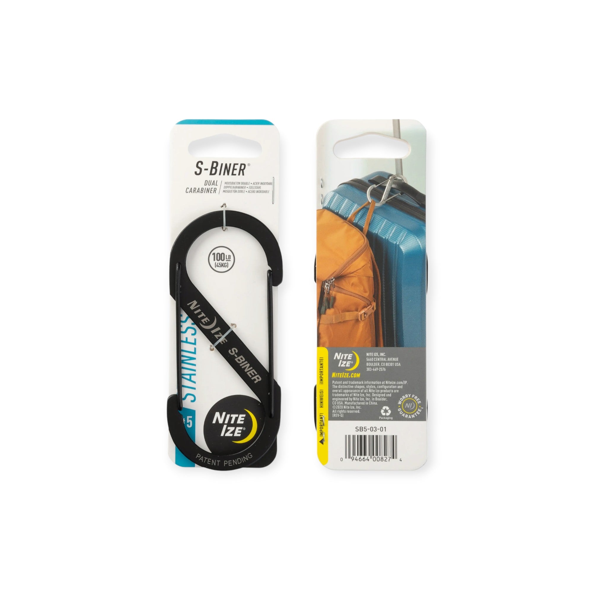 Nite Ize S-Biner Stainless Steel Dual Carabiner #5 - FERAL