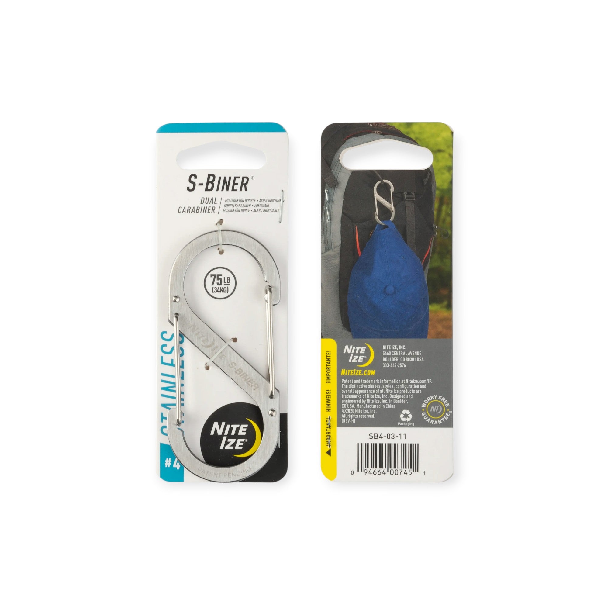 Nite Ize S-Biner Stainless Steel Dual Carabiner #4 - FERAL