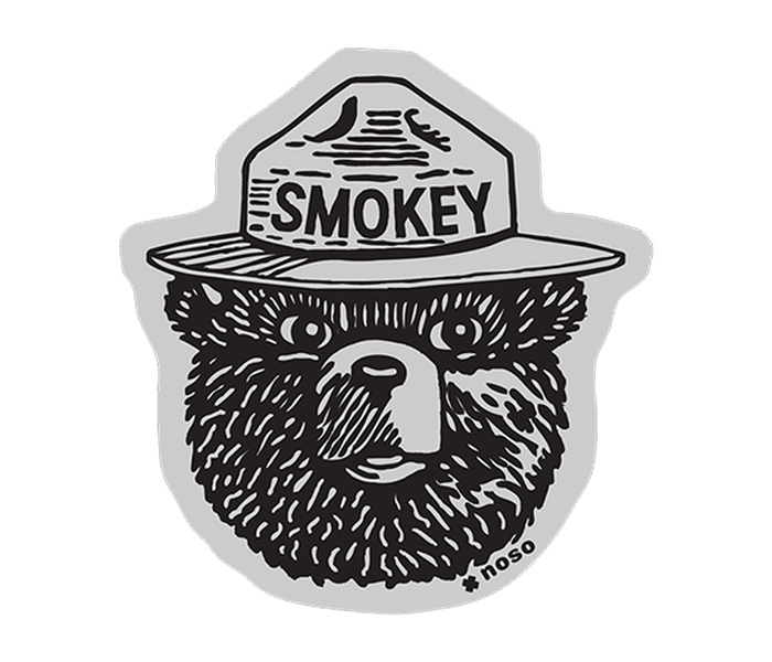 NoSo Smokey Bear Logo Gray Patch