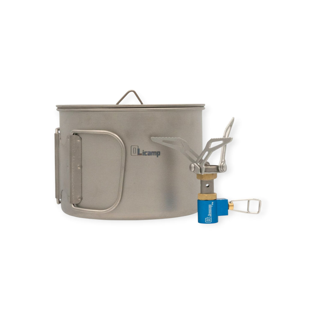Olicamp Ion Stove With Titanium Space Saver Pot Combo