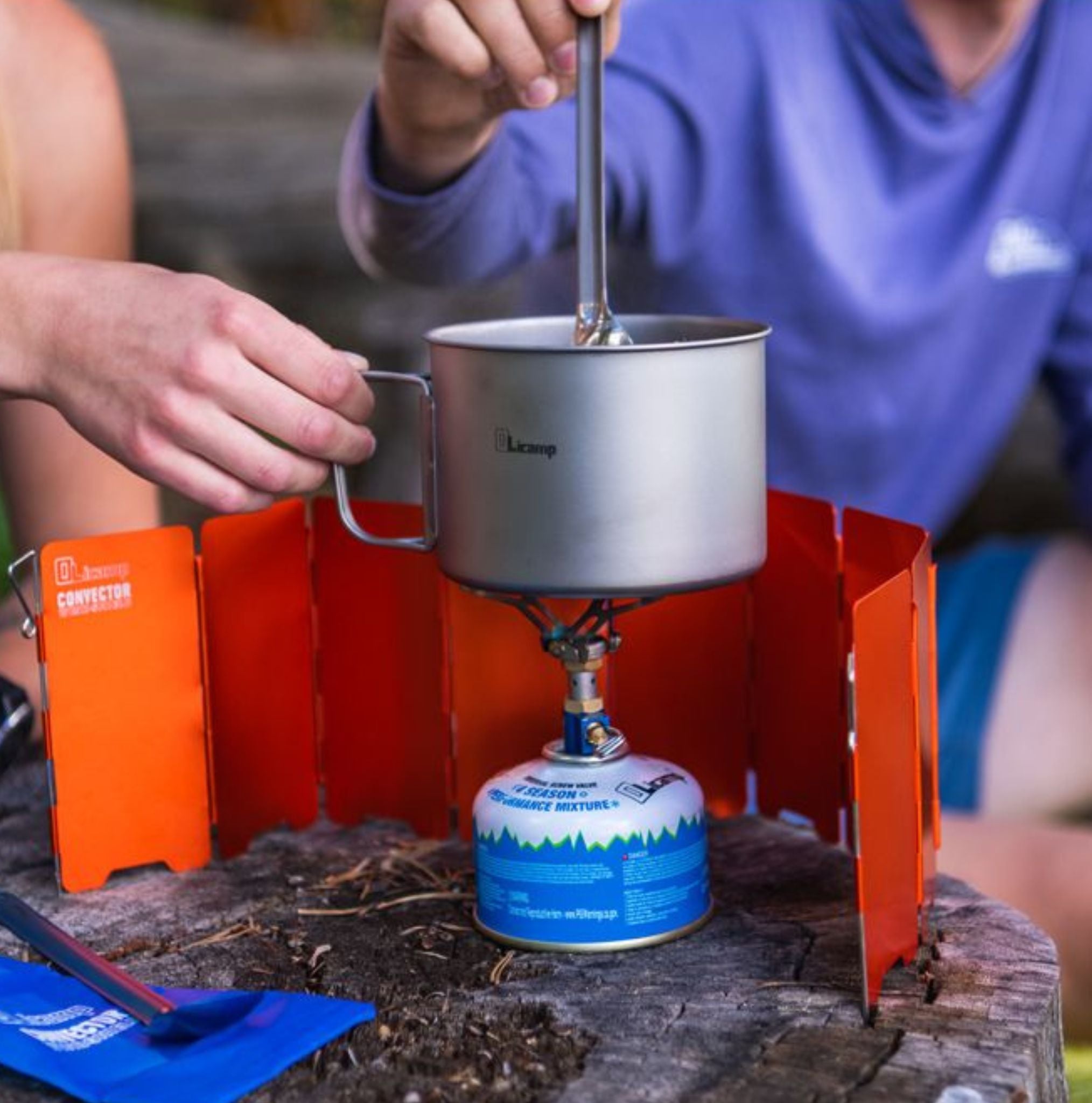 Olicamp Ion Stove With Titanium Space Saver Pot Combo