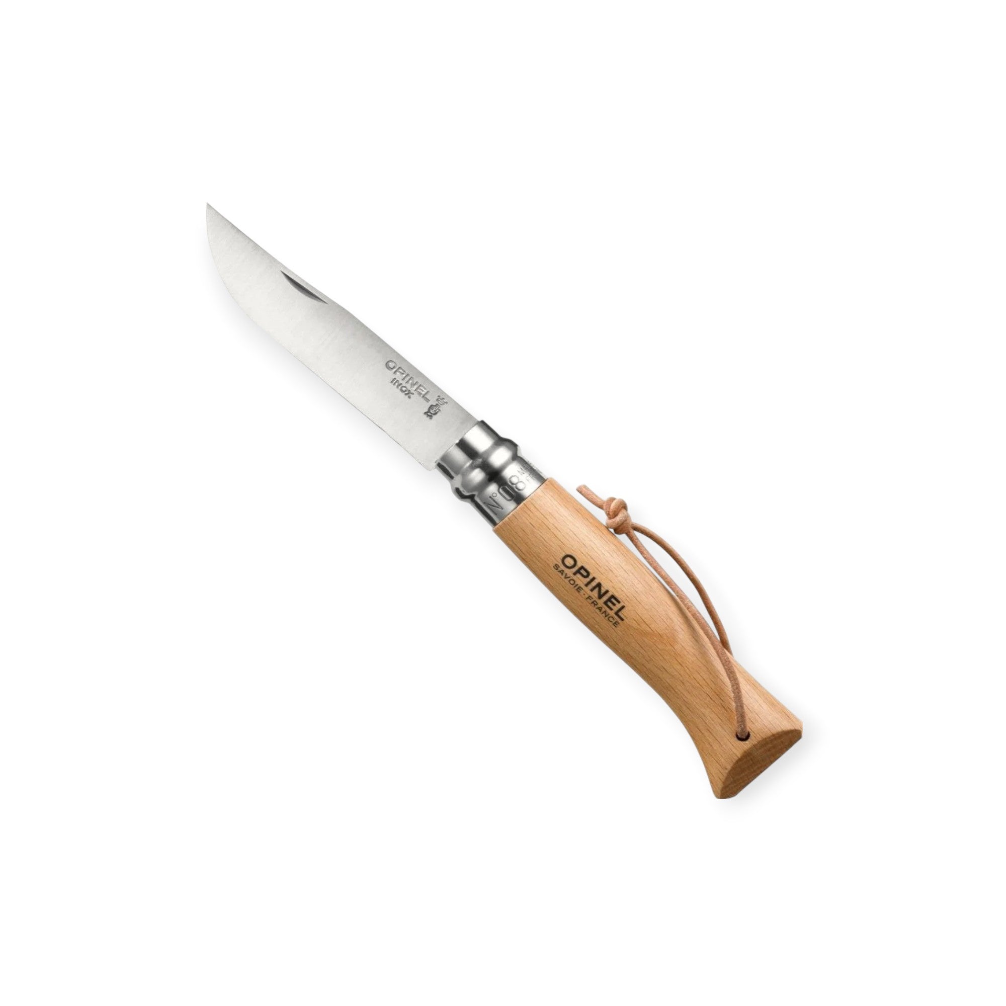 Opinel No.08 Colorama Stainless Steel Folding Knife With Lanyard