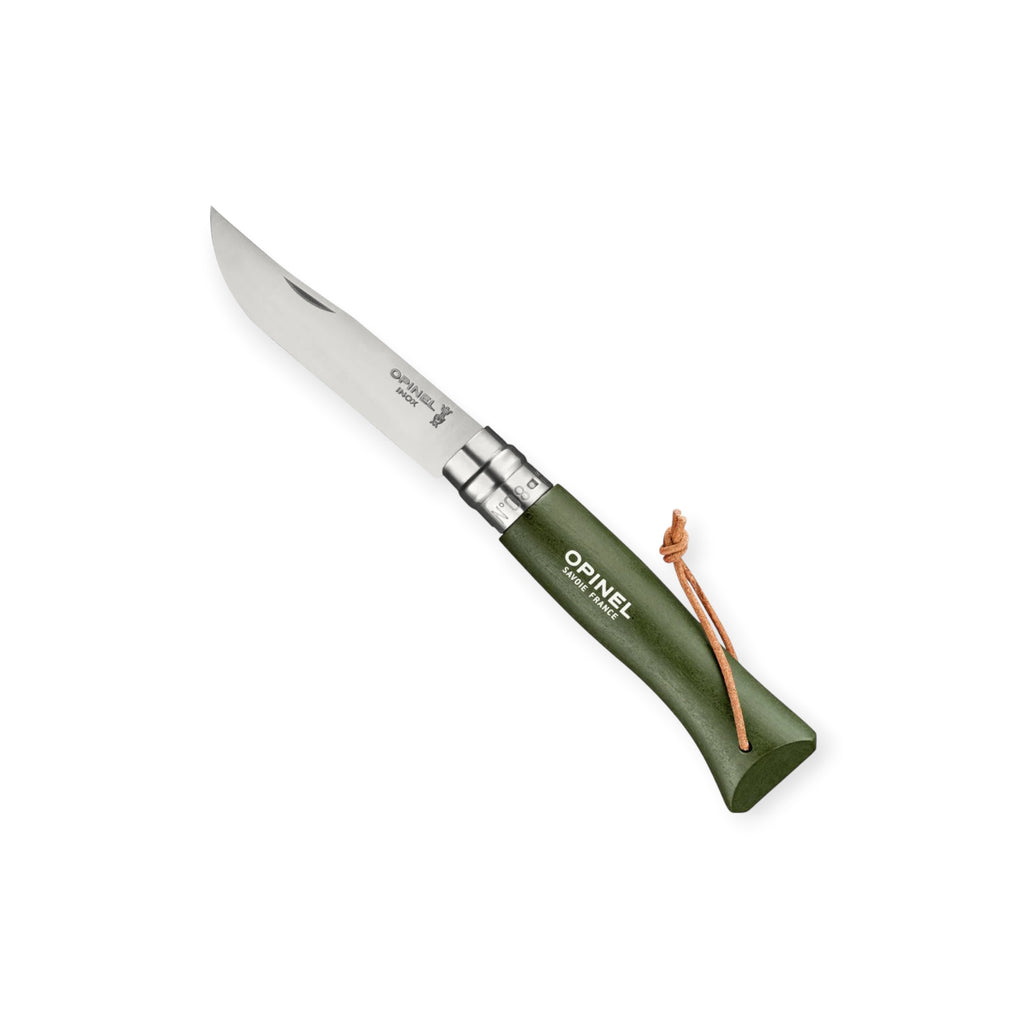 Opinel No.08 Colorama Stainless Steel Folding Knife With Lanyard