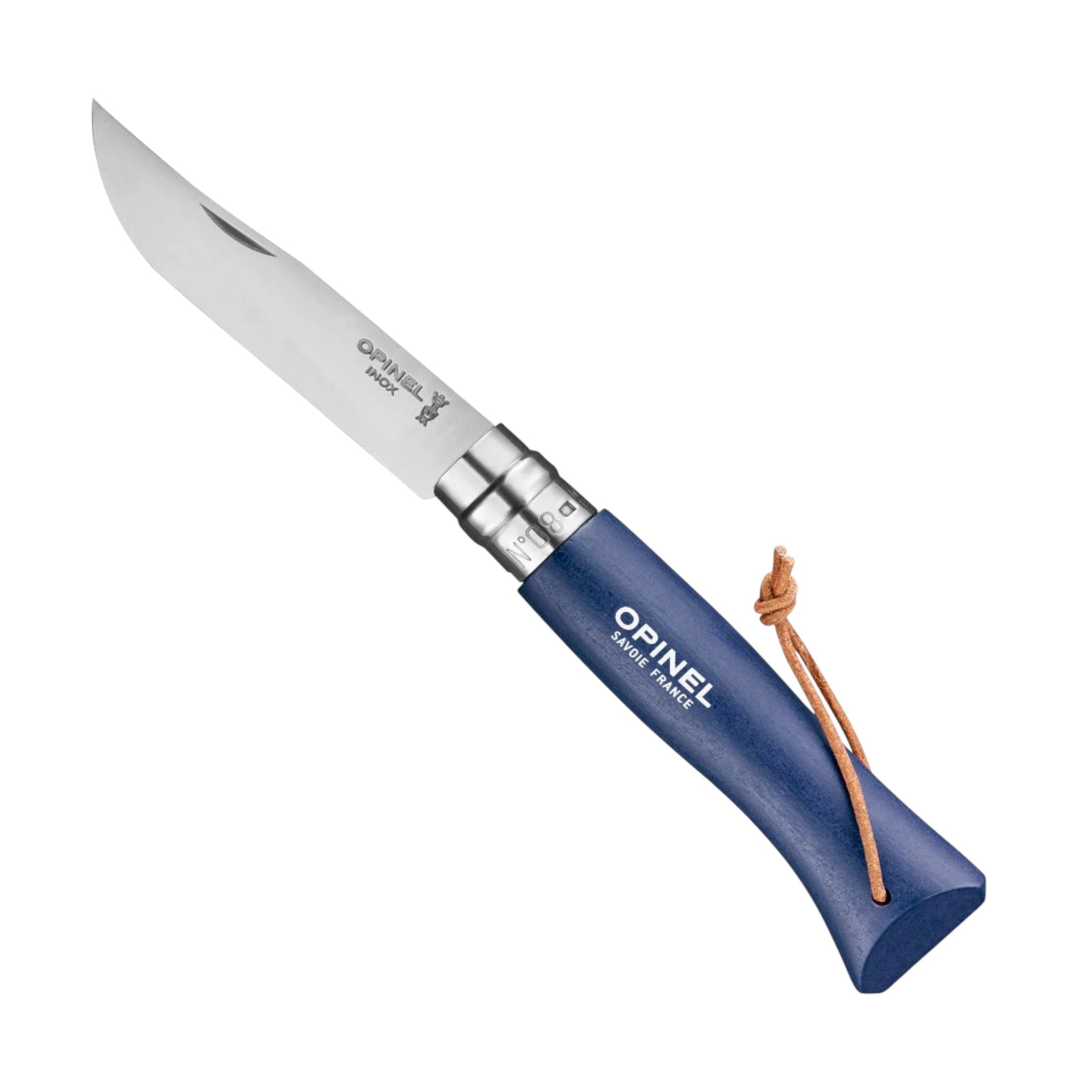 Opinel No.08 Colorama Stainless Steel Folding Knife With Lanyard