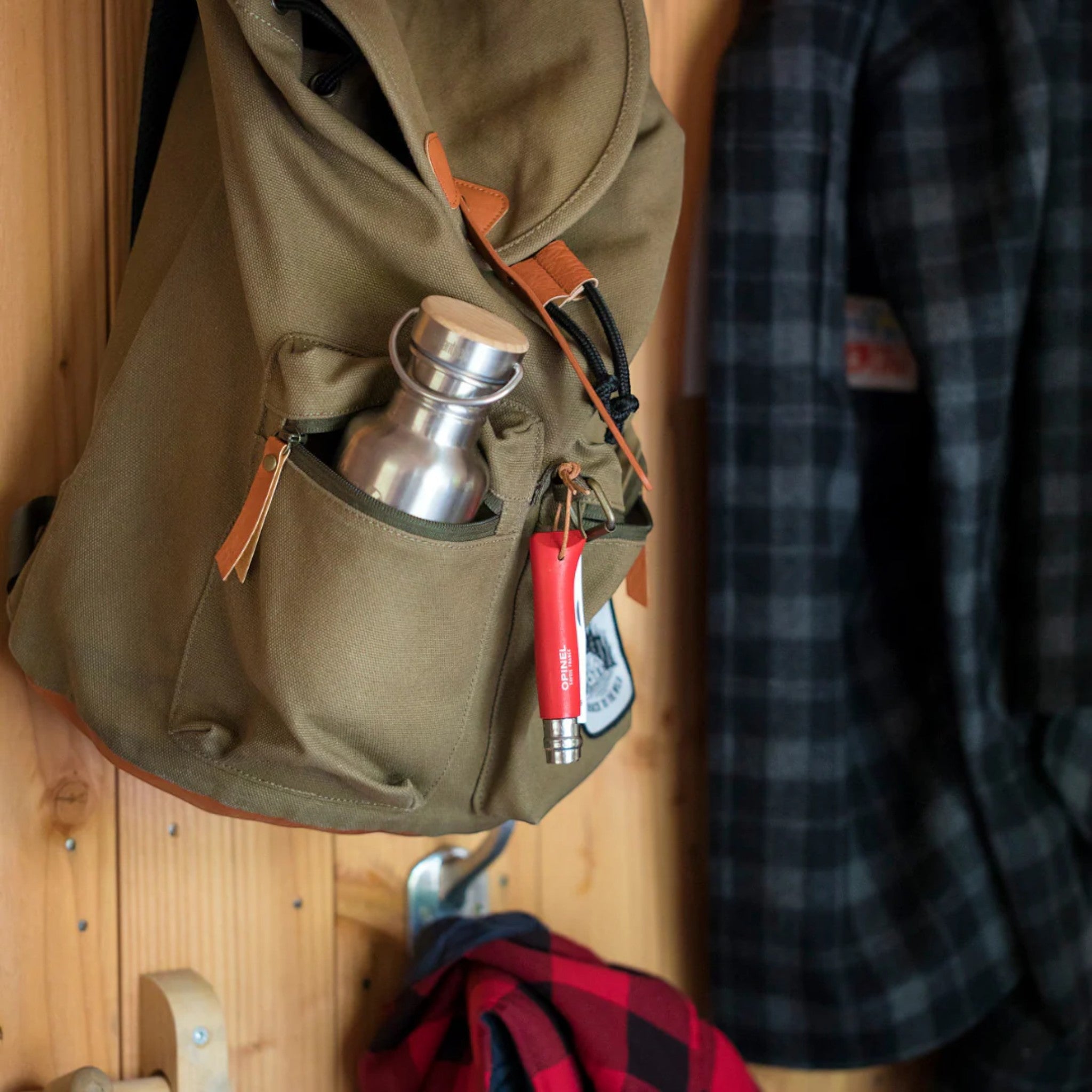 Opinel No.08 Colorama Stainless Steel Folding Knife With Lanyard
