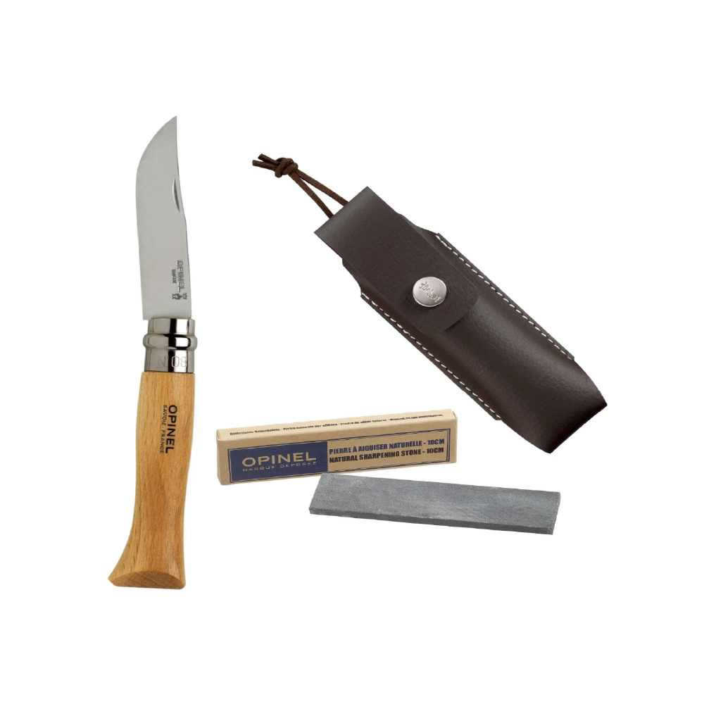 Opinel No. 8 Stainless Steel Knife w' Sheath