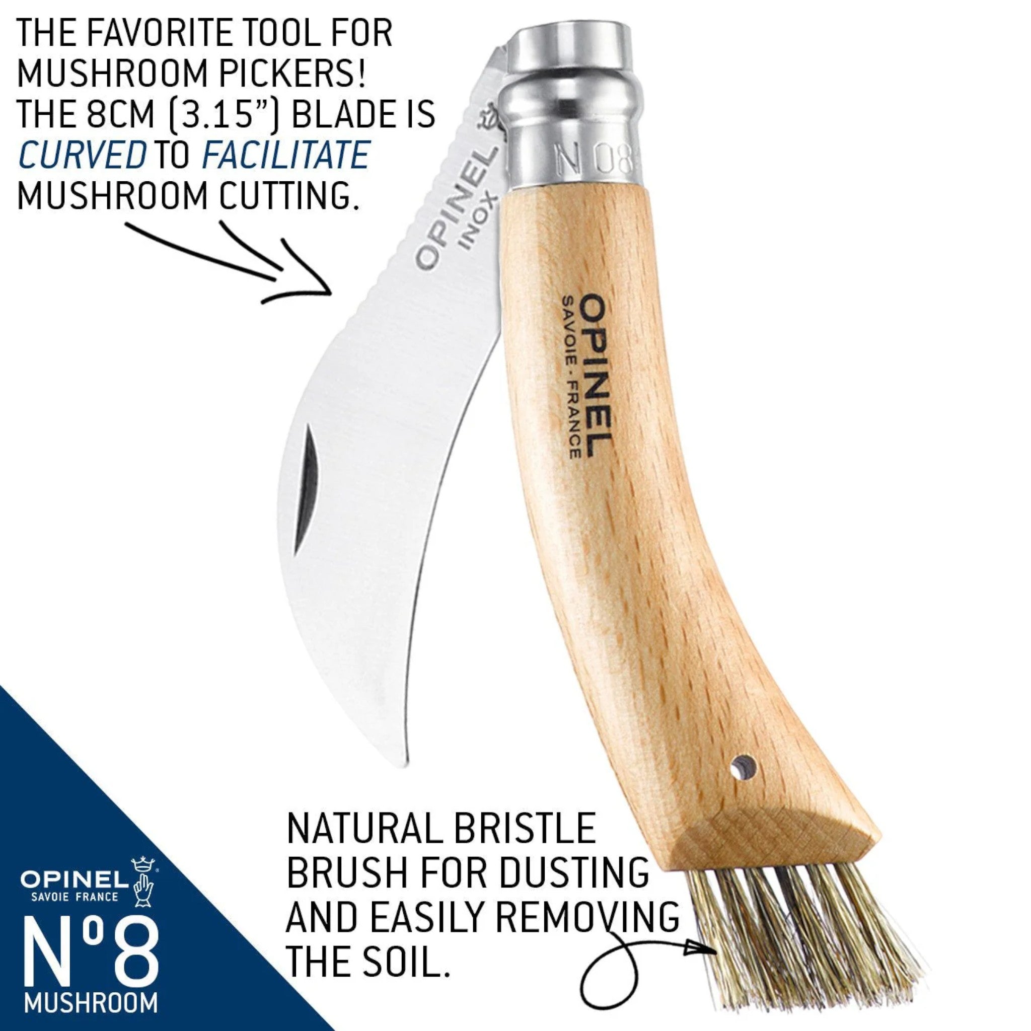 Opinel No. 8 Mushroom Knife - FERAL