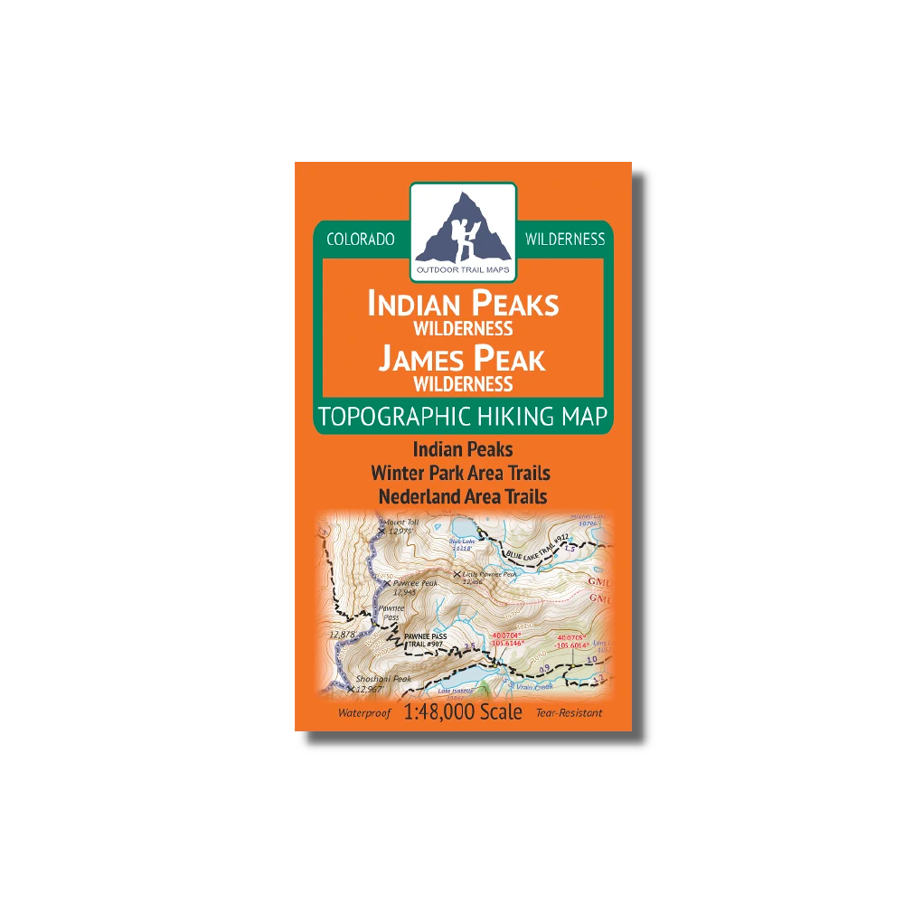 Outdoor Trail Maps Indian Peaks & James Peak Wilderness Map - FERAL
