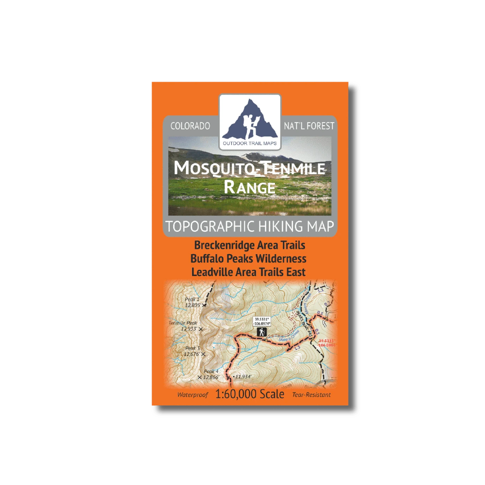 Outdoor Trail Maps Mosquito Tenmile Range Map