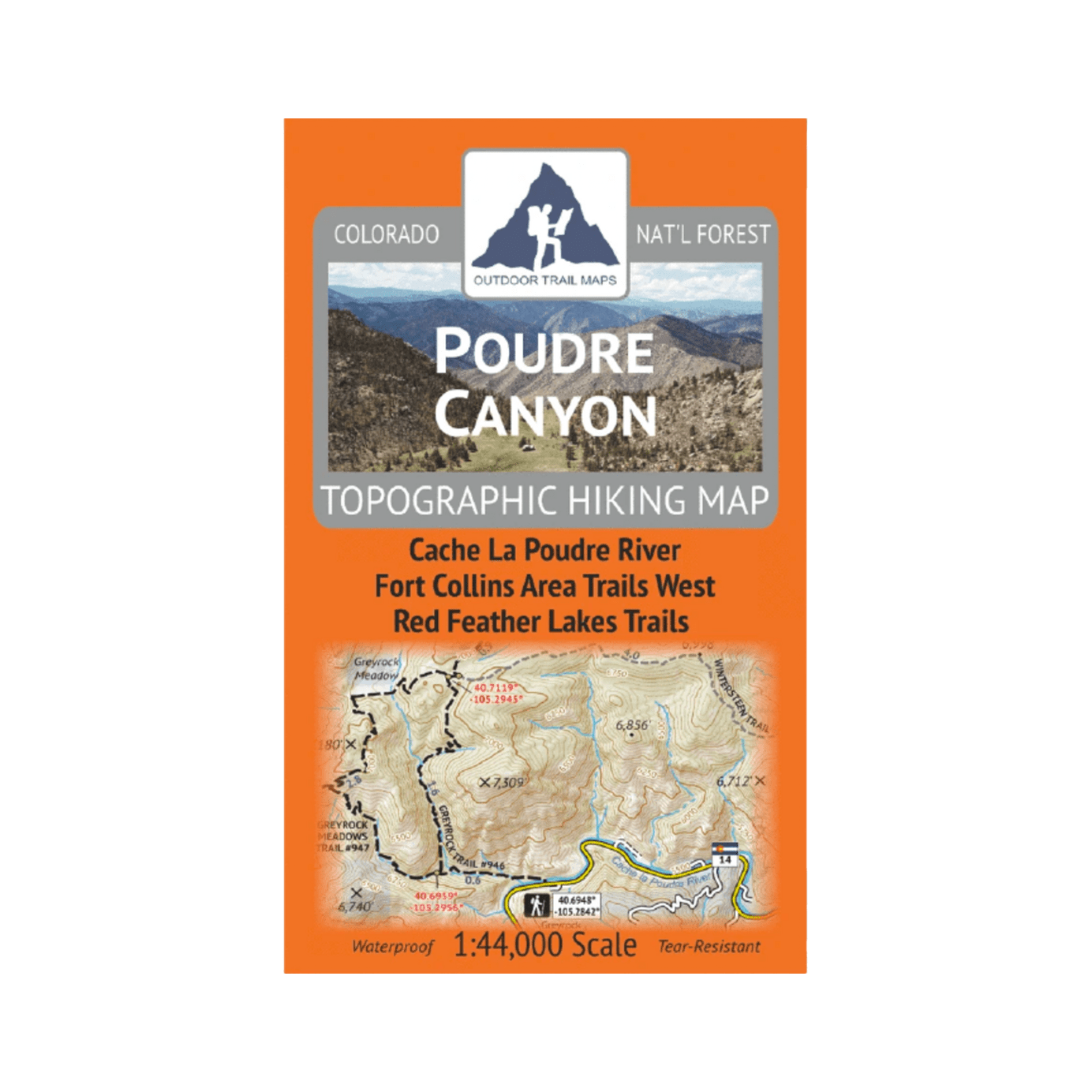 Outdoor Trail Maps Poudre Canyon Map