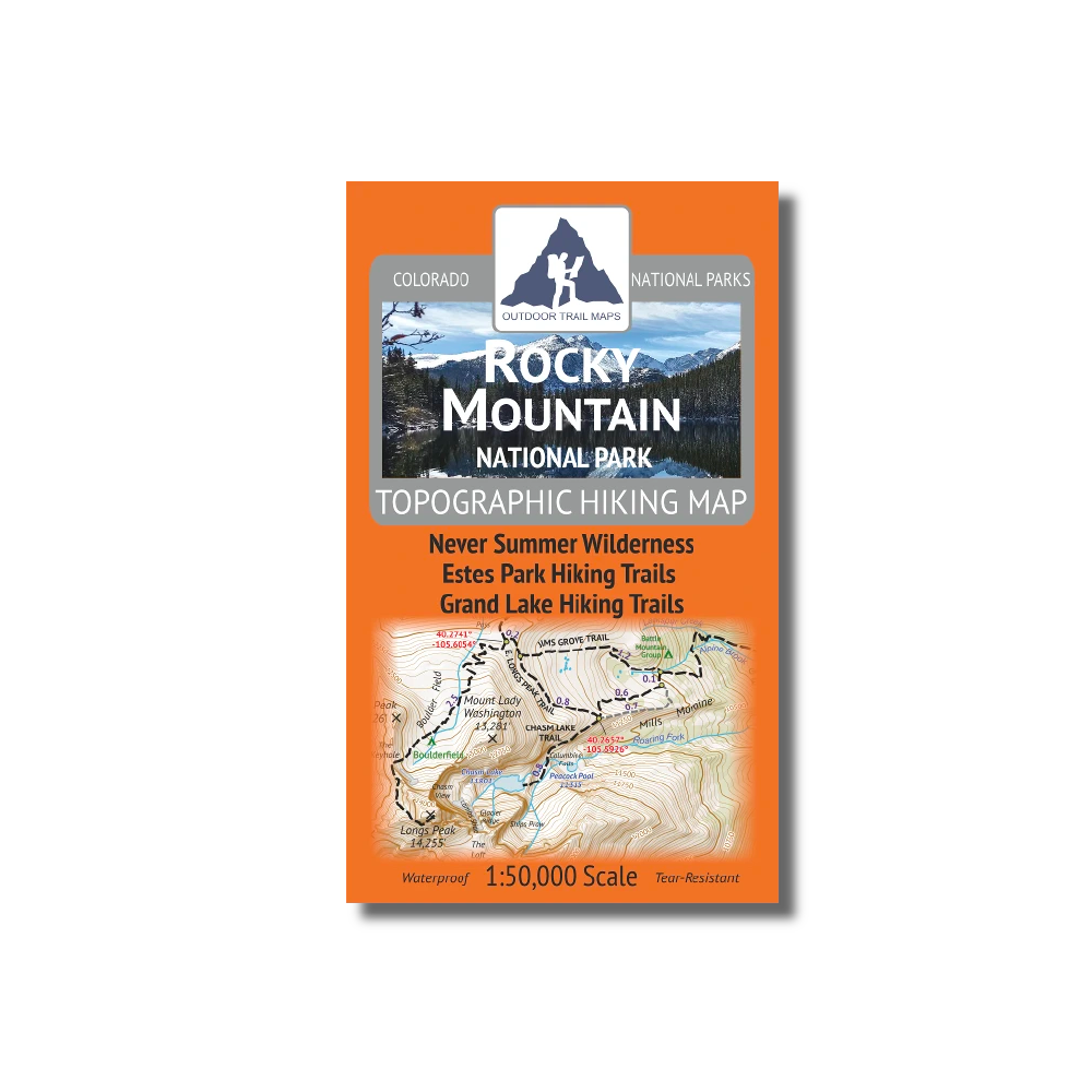Outdoor Trail Maps Rocky Mountain National Park Map - FERAL