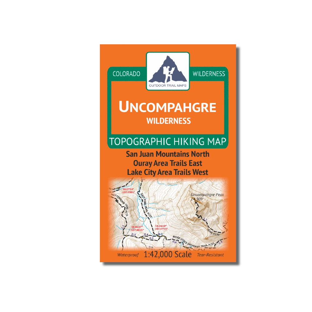 Outdoor Trail Maps Uncompahgre Wilderness Map