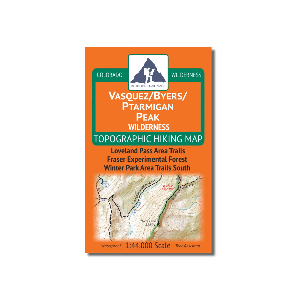 Outdoor Trail Maps Vasquez/Byers/Ptarmigan Peak Wilderness Map