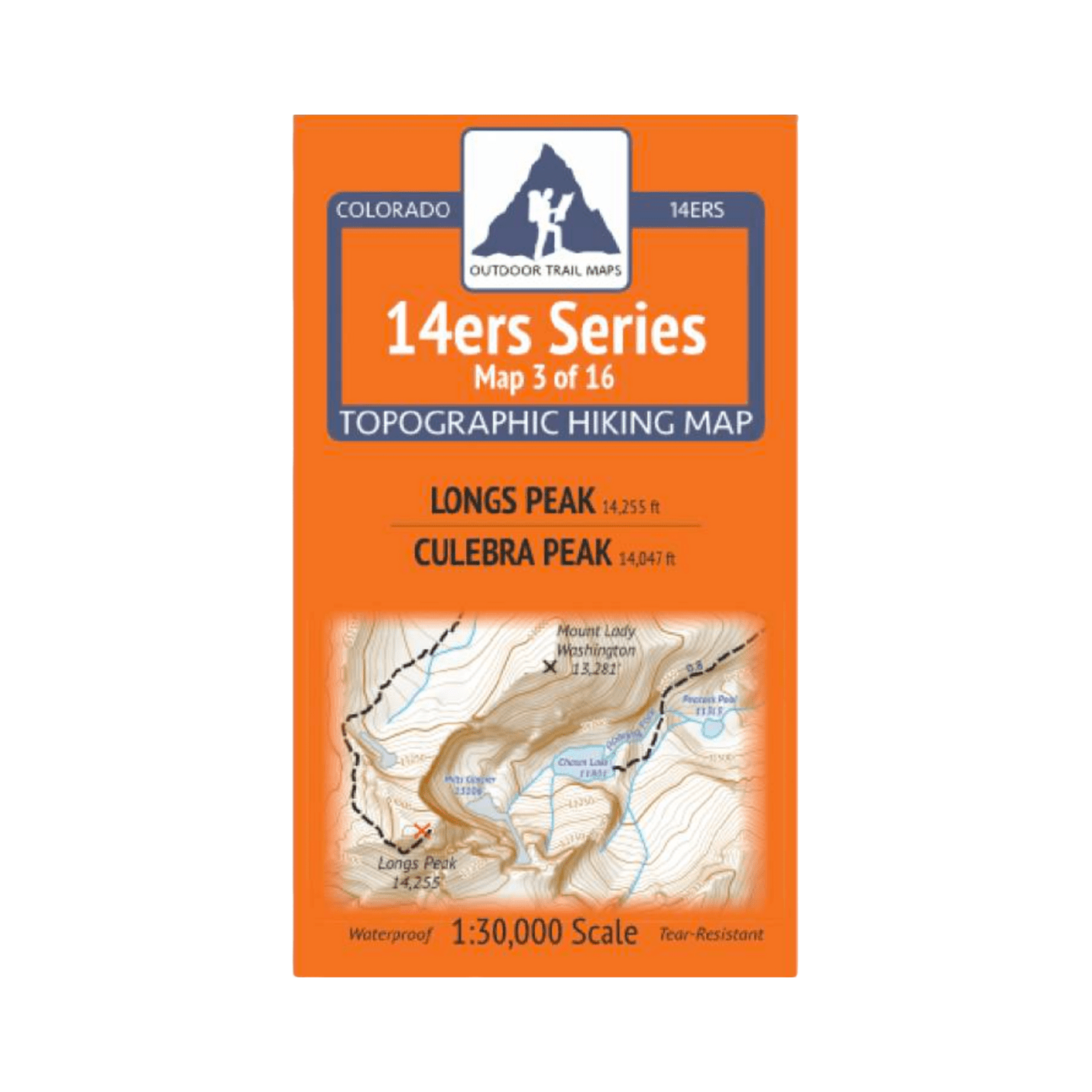 Outdoor Trail Maps 14er Series Map 3/16: Longs Peak/Culebra Peak Map