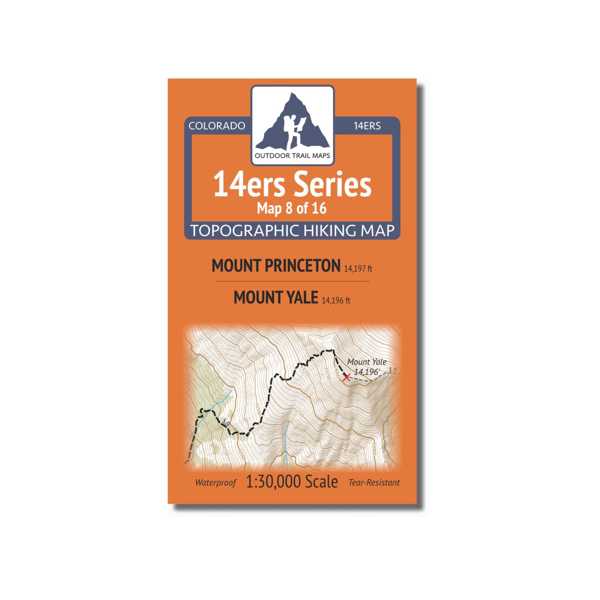 Outdoor Trail Maps 14er Series Map 8/16: Princeton/Yale Map