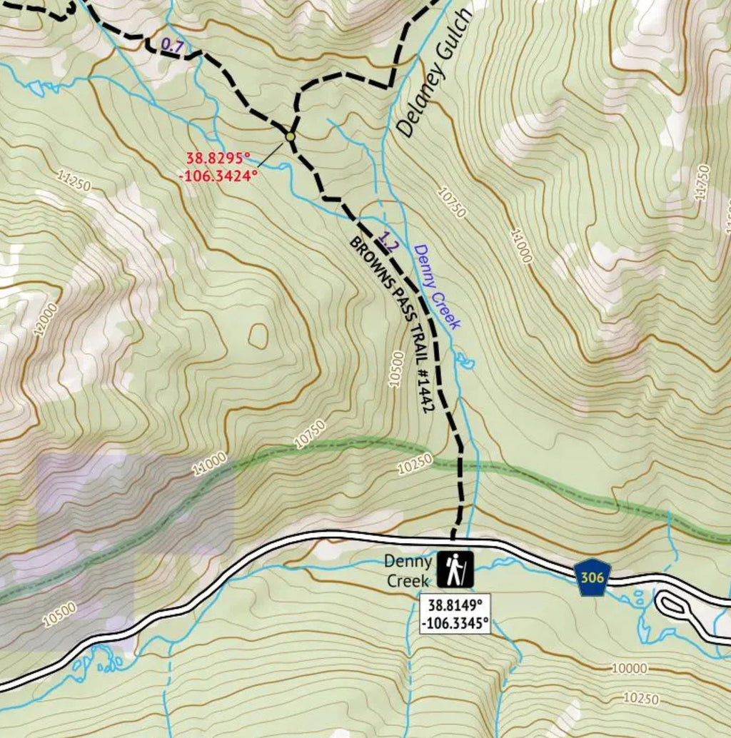 Outdoor Trail Maps 14er Series Map 8/16: Princeton/Yale Map