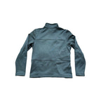 Green active fleece full zip jacket by The North Face, with long sleeves and mock neck.