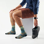 Smartwool Bike Zero Cushion Rugged Ride Print Crew Socks - FERAL