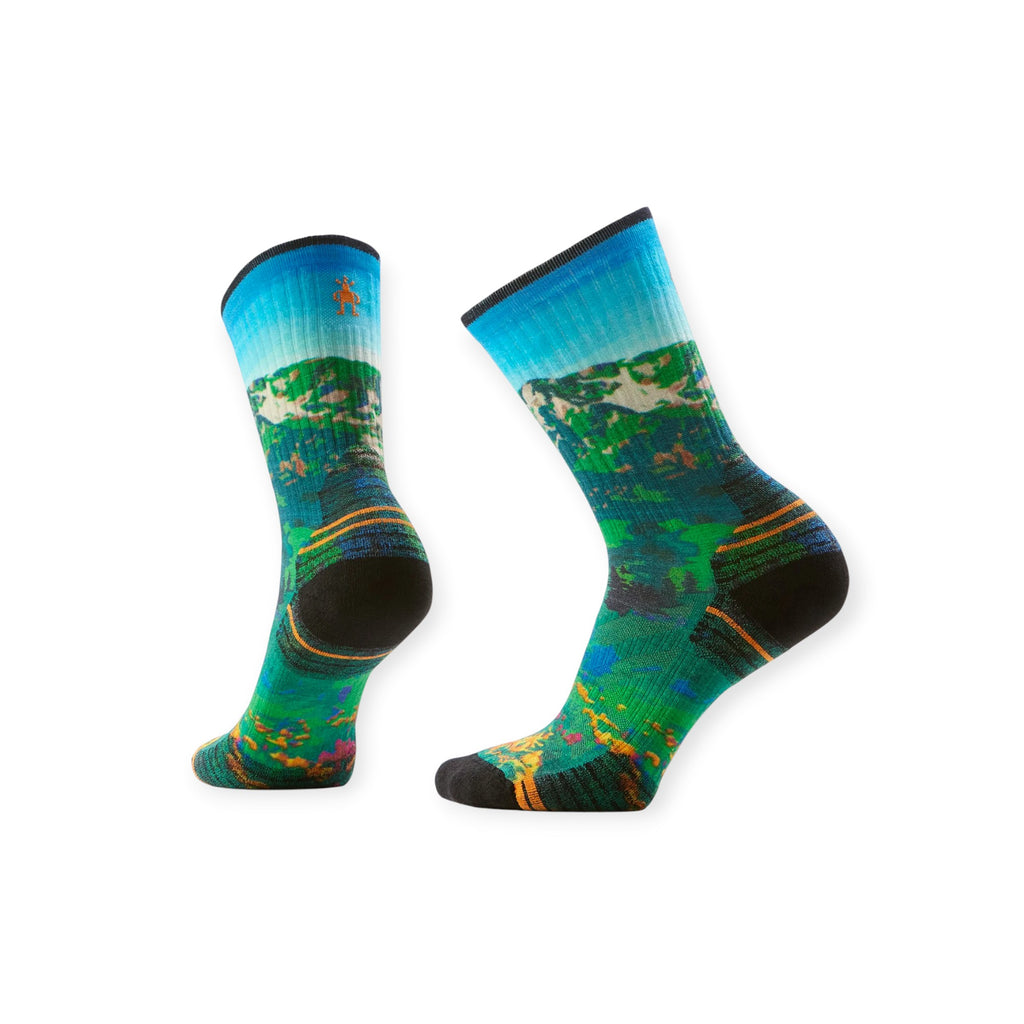 Smartwool Women’s Hike Targeted Cushion Mountain Lake Print Crew Socks - FERAL
