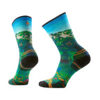 Smartwool Women’s Hike Targeted Cushion Mountain Lake Print Crew Socks - FERAL