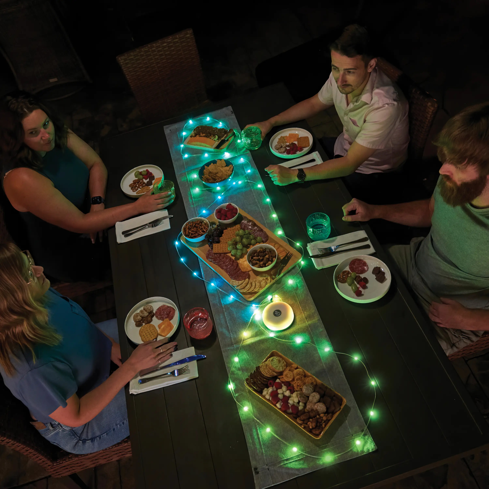 Nite Ize Radiant StarLit Rechargeable Lantern + String Light - Disc-O Select - FERAL