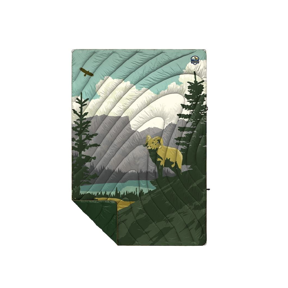Rumpl Original Puffy Blanket 1 Person Rocky Mountain Limited Edition