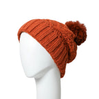 Leto Accessories Thermal Lining Cable Knit Beanie - FERAL