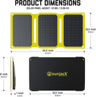 SunJack 25W Portable Solar Charger + 2x 10k mAh Powerbanks - FERAL