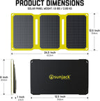 SunJack 25W Portable Solar Charger + 2x 10k mAh Powerbanks